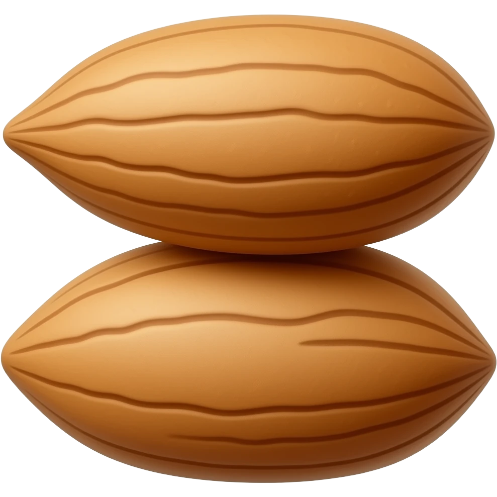 2 pecans stacked emoji