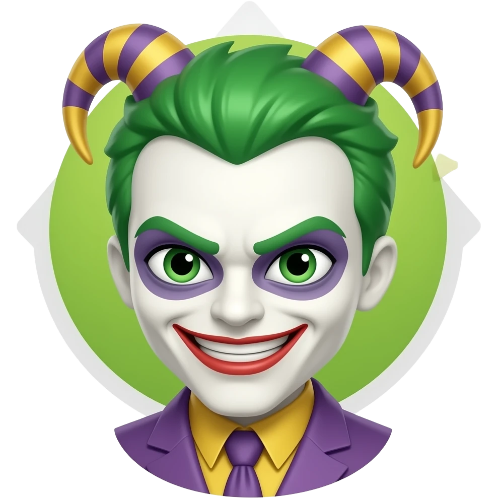 playing card with riddler green emoji