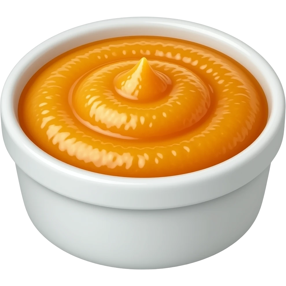 puré naranja en un cuenco pequeño emoji