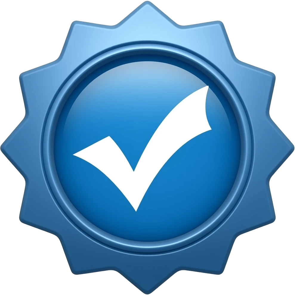 Blue tick emoji