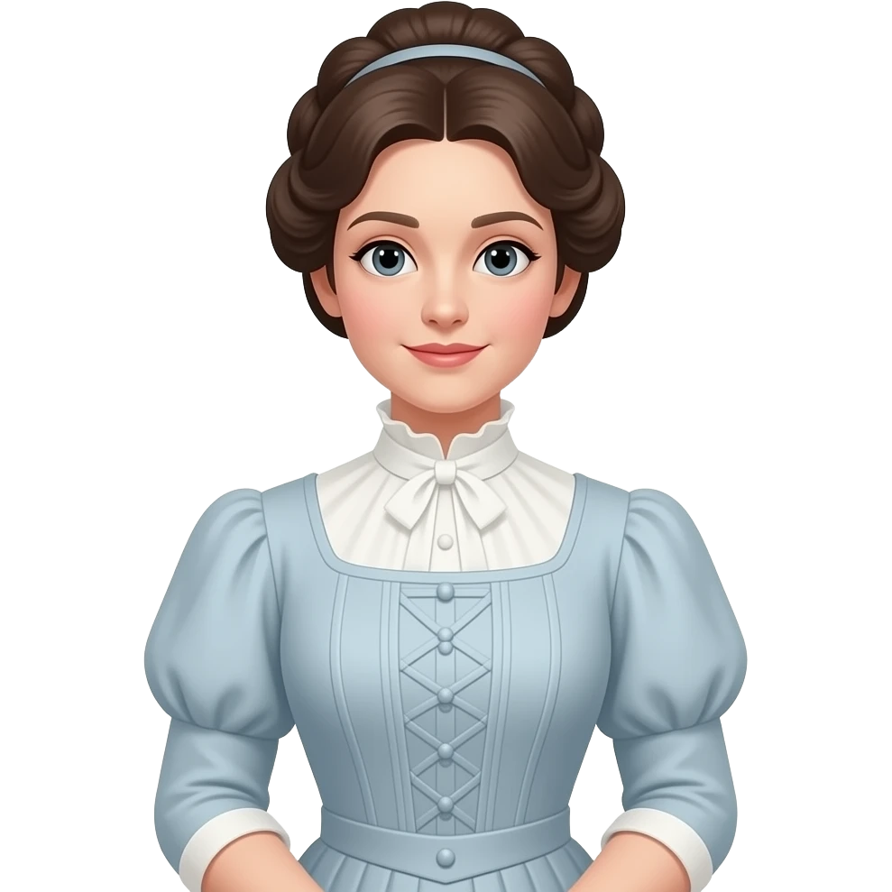 waist shot of a Edwardian Woman emoji