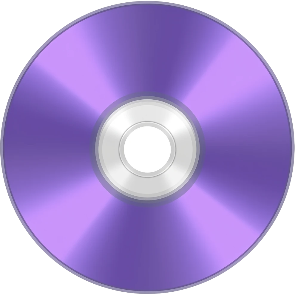 a purple CD disk emoji