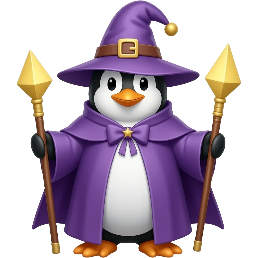 Penguin Wizard emoji
