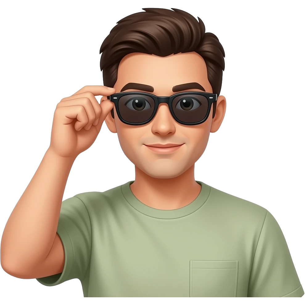 I take out my sunglasses emoji