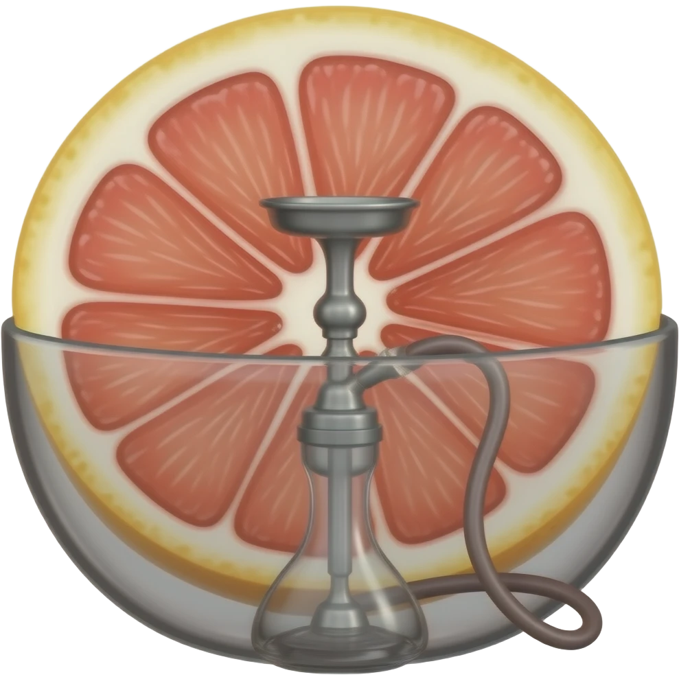 Make it a natural fruit shisha make the hooka bowl a grapfruit on Hollywood beach fl emoji