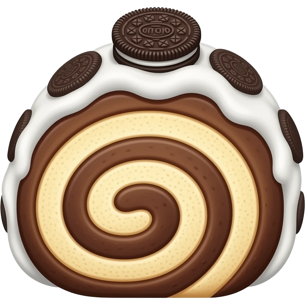 Oreo swiss cake roll emoji