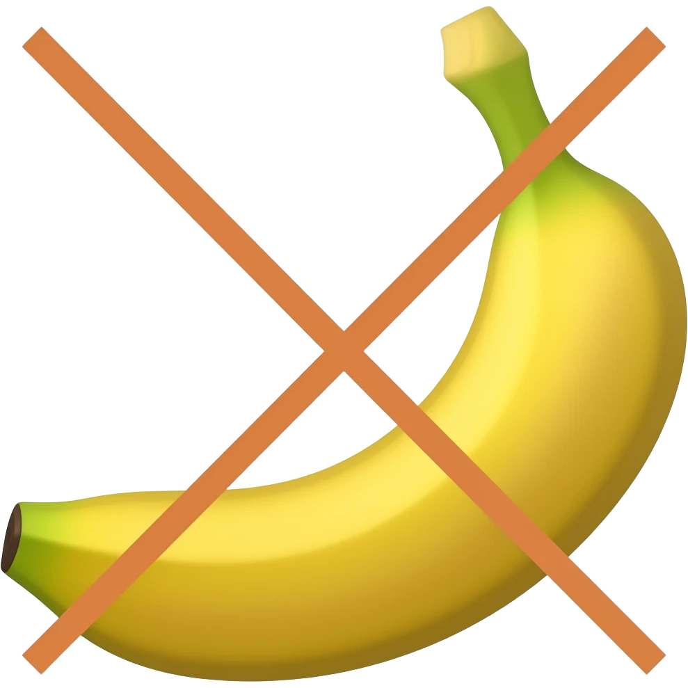 перечеркнутый банан emoji