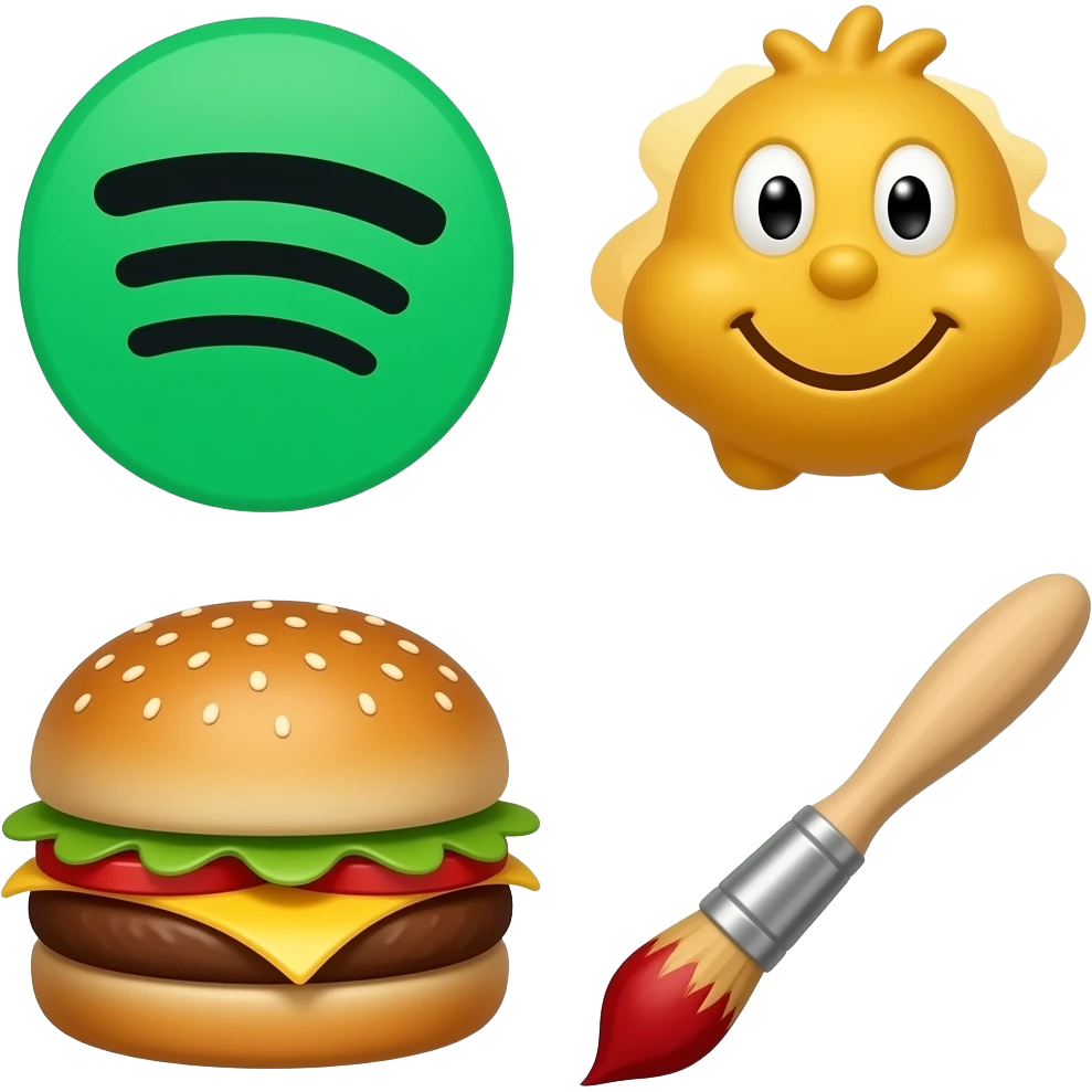 Spotify simit burger brush emoji