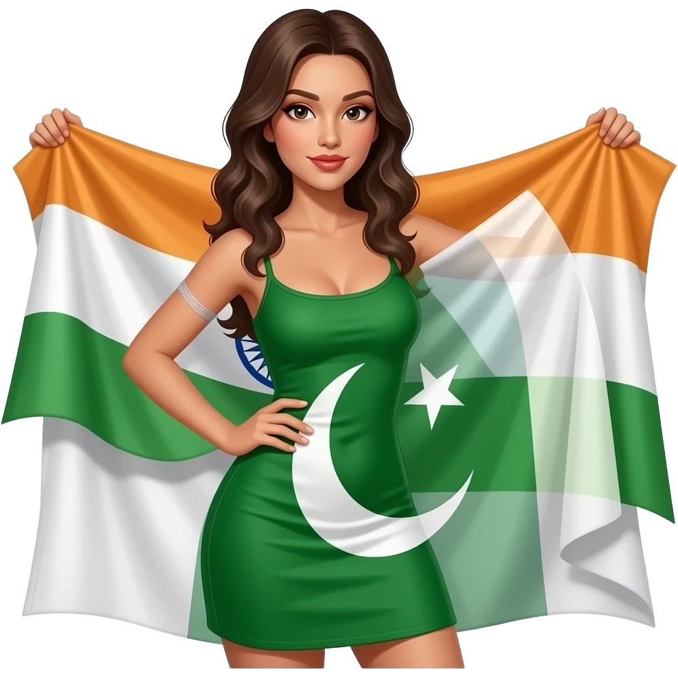 Use pakistani flag person fucking a indian flag women diggy style emoji
