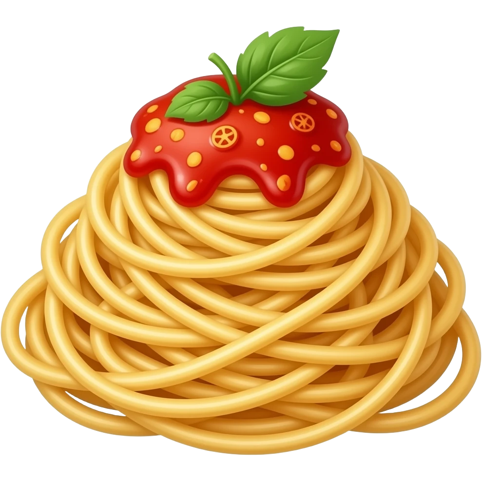 sphagetti with sweetchilli souce emoji