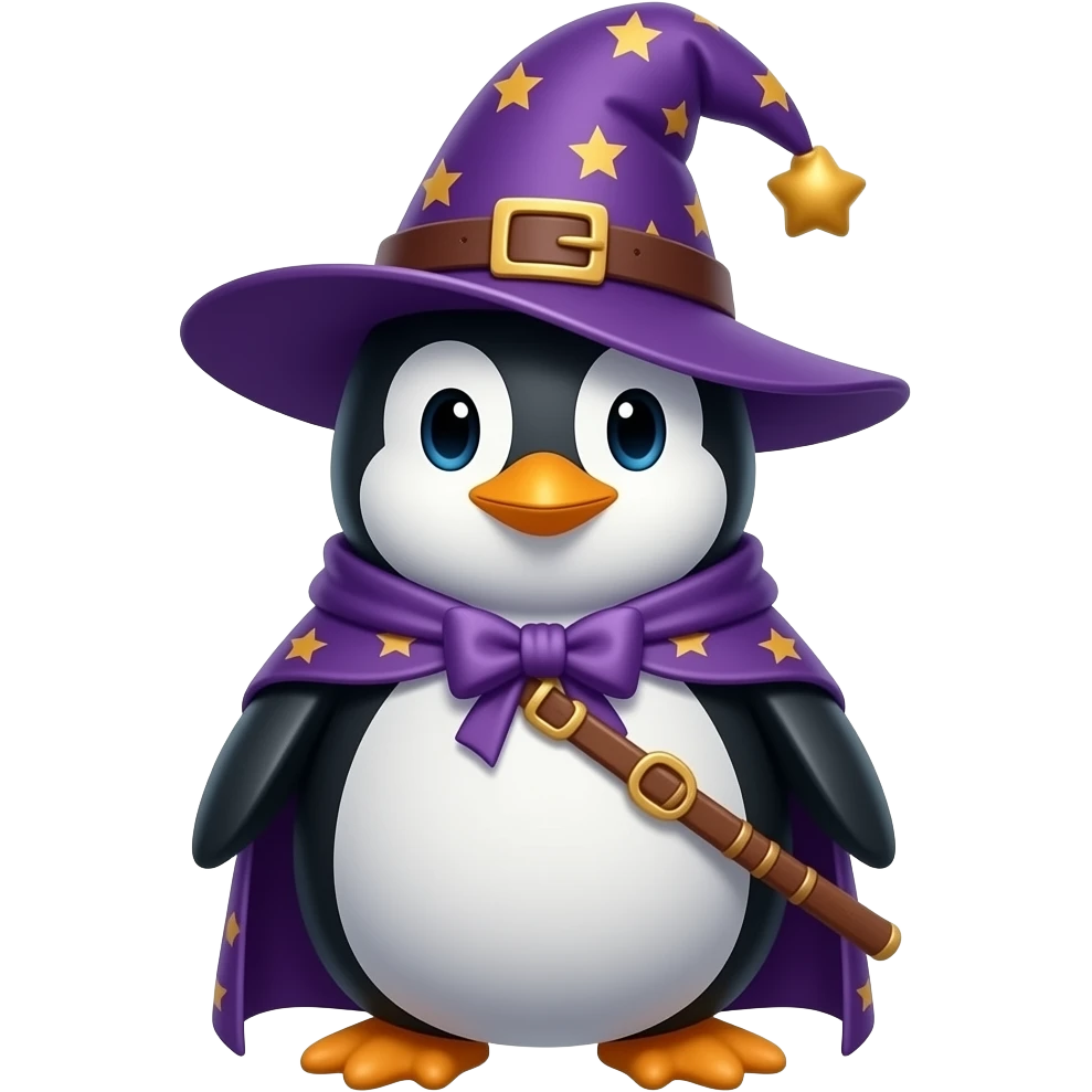 Penguin Wizard emoji