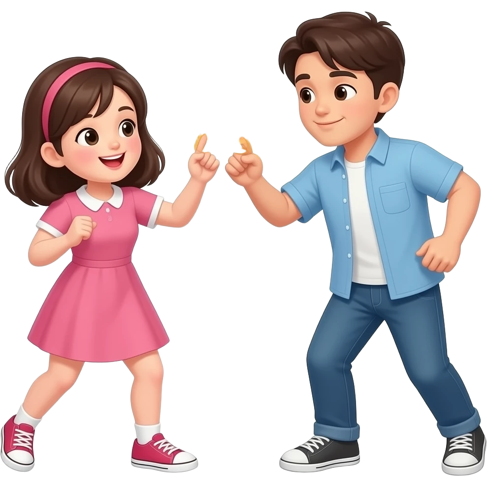 여자친구가 남자친구 꿀밤 때리기 emoji