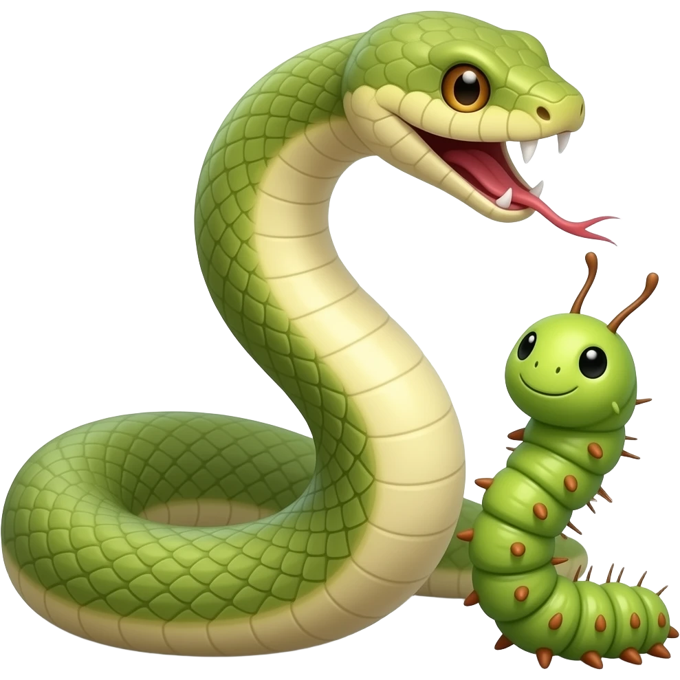 Battle🐍vs🐛cater emoji
