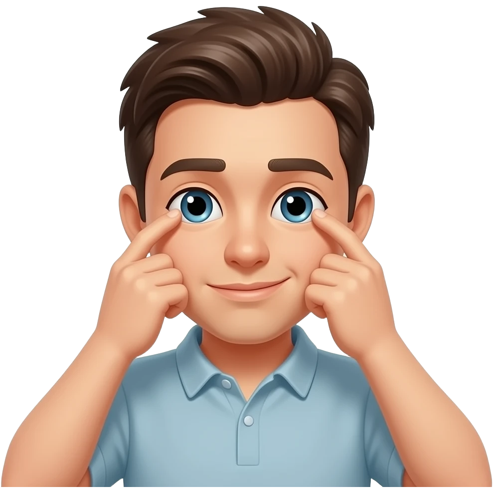 사람 눈 비비가 emoji