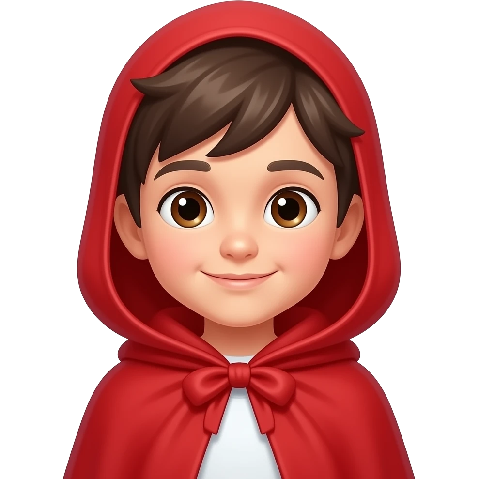 young child red cape emoji