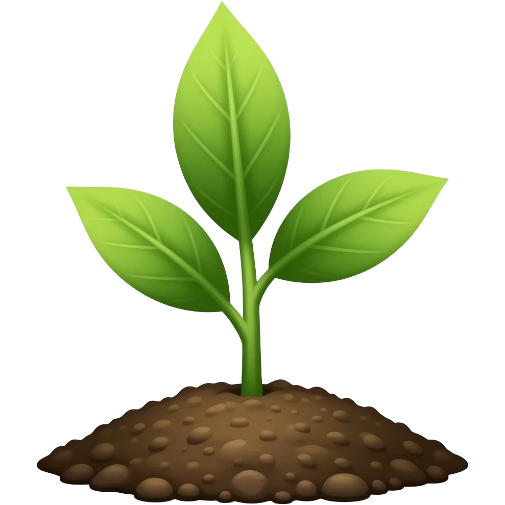 Small sapling taking root emoji