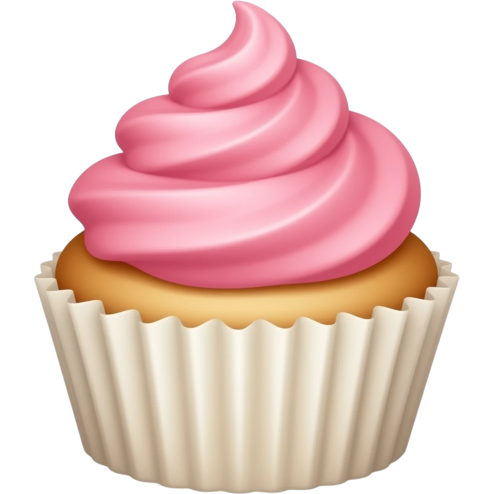 Cupcake with pink icing emoji