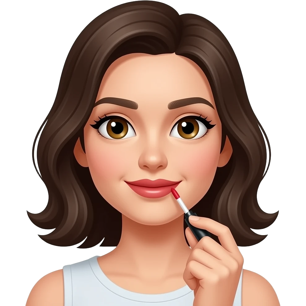 Создай стикер 🥰 который наносит помаду от Mixit emoji