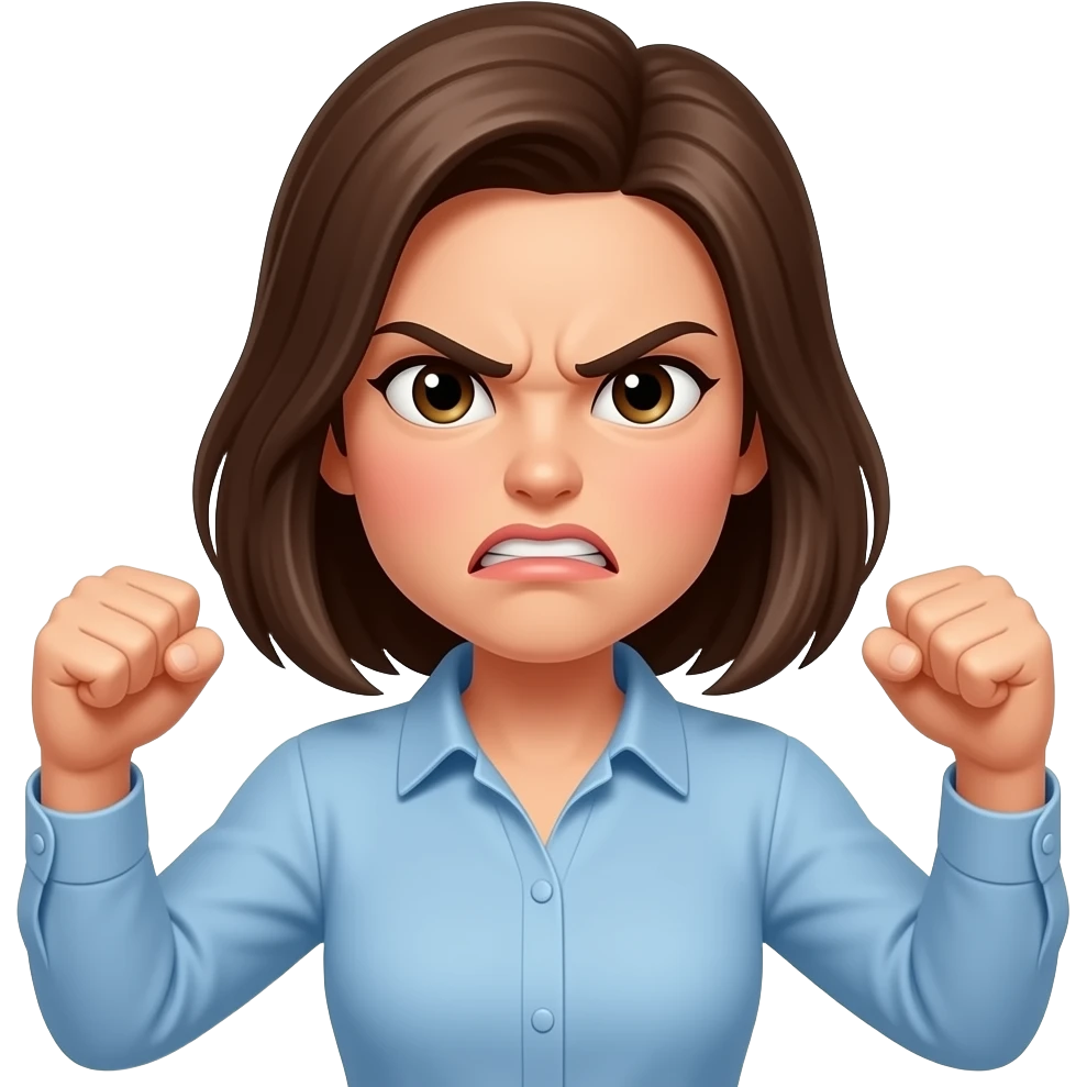 화내는 여자 emoji