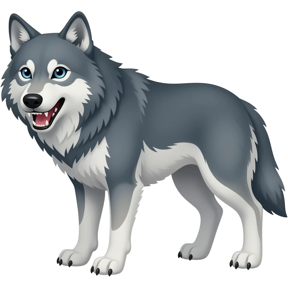 Firce wolf emoji