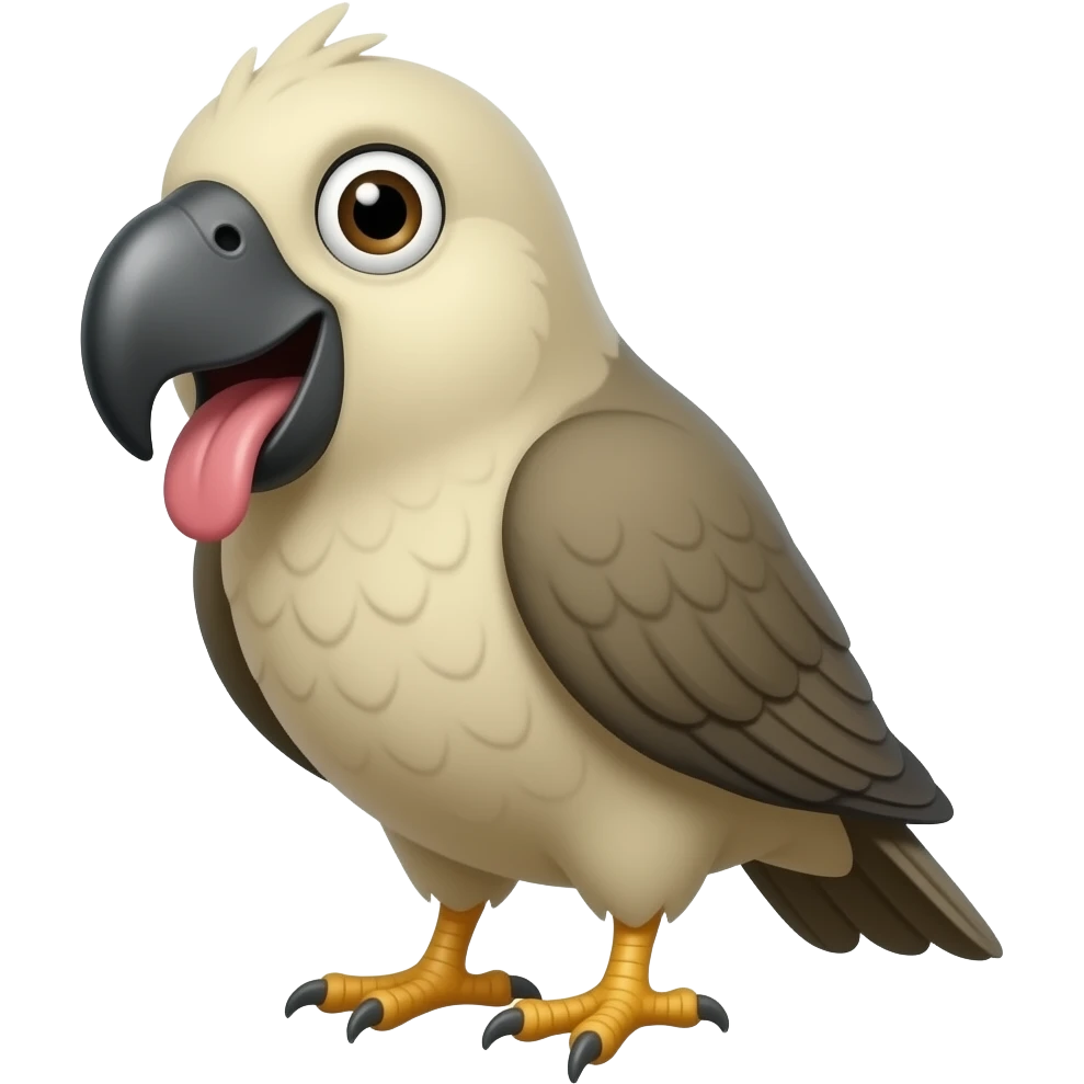 bird with its tongue out make the tongue pierced emoji