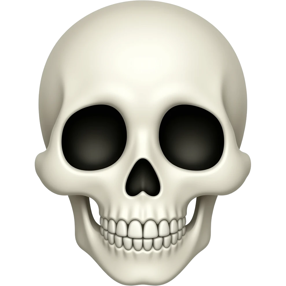 Cute Skeleton Face emoji