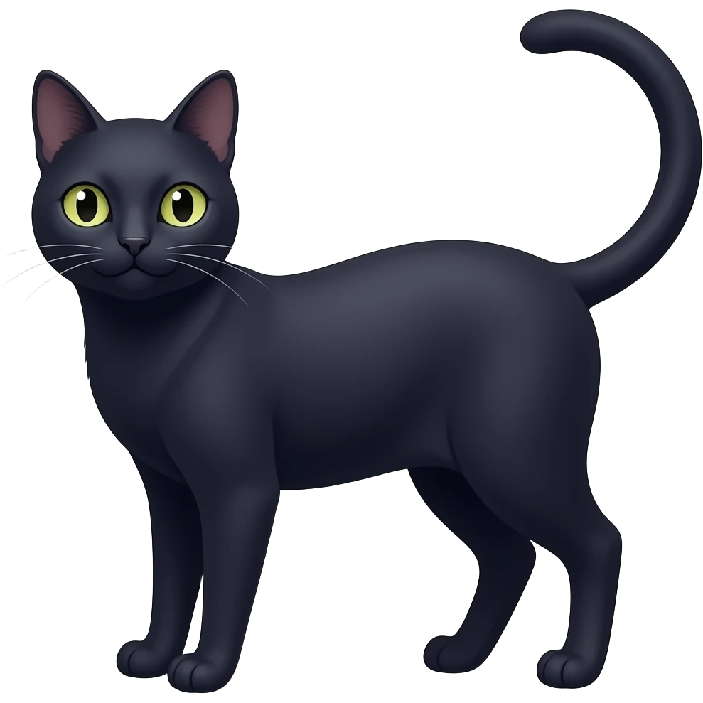 Slim thick ebony cat emoji
