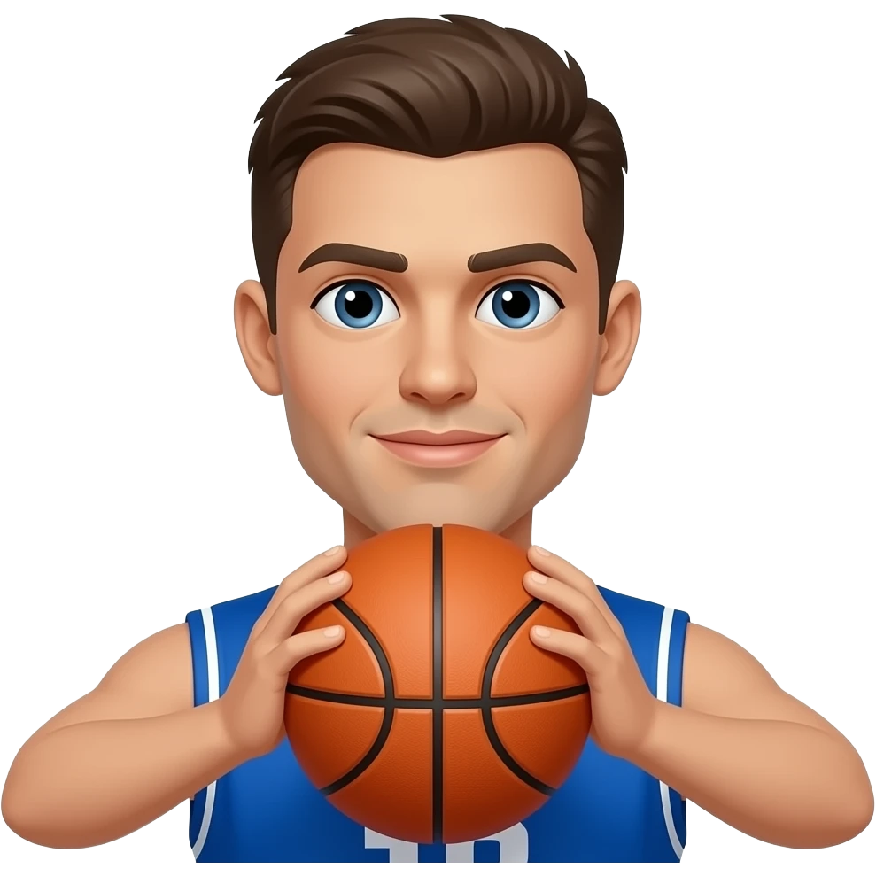 white basketball player portrait emoji