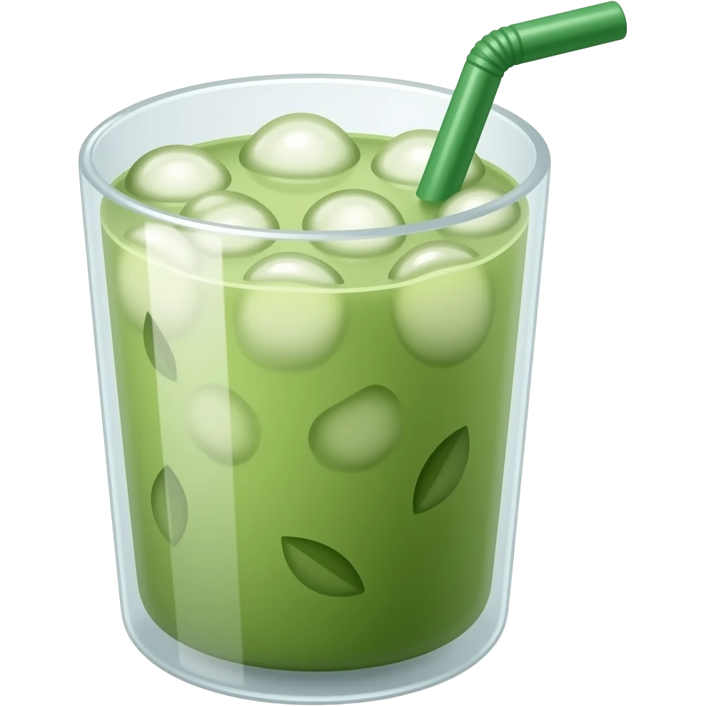 Iced matcha latte emoji