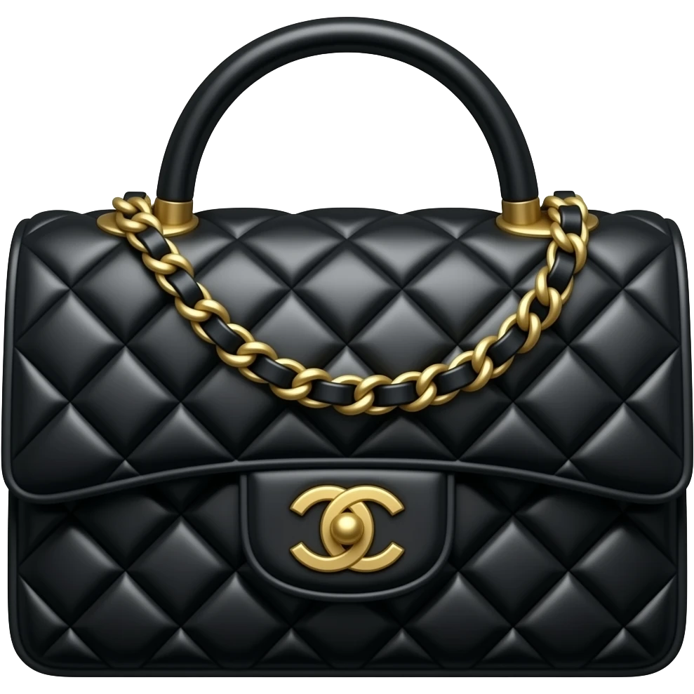 black chanel bag emoji
