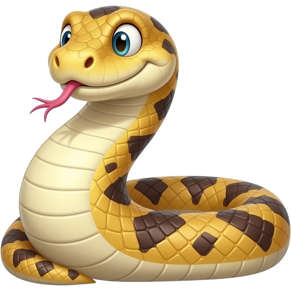 Fatty  heavy weight funny snake emoji