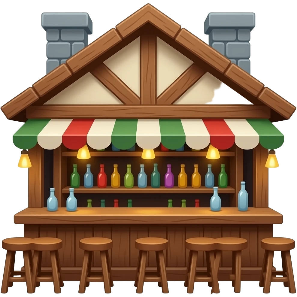 Tavern bar building emoji no background emoji