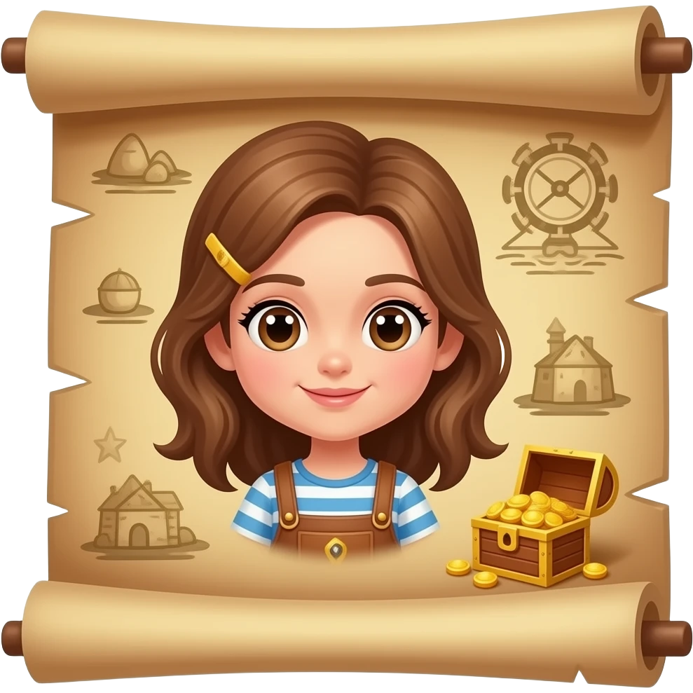 girly adventure treasure map emoji