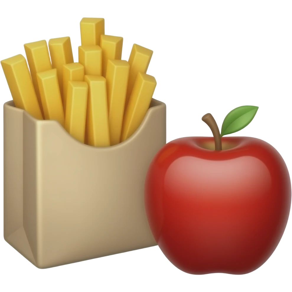fries in the bag apple emojis emoji