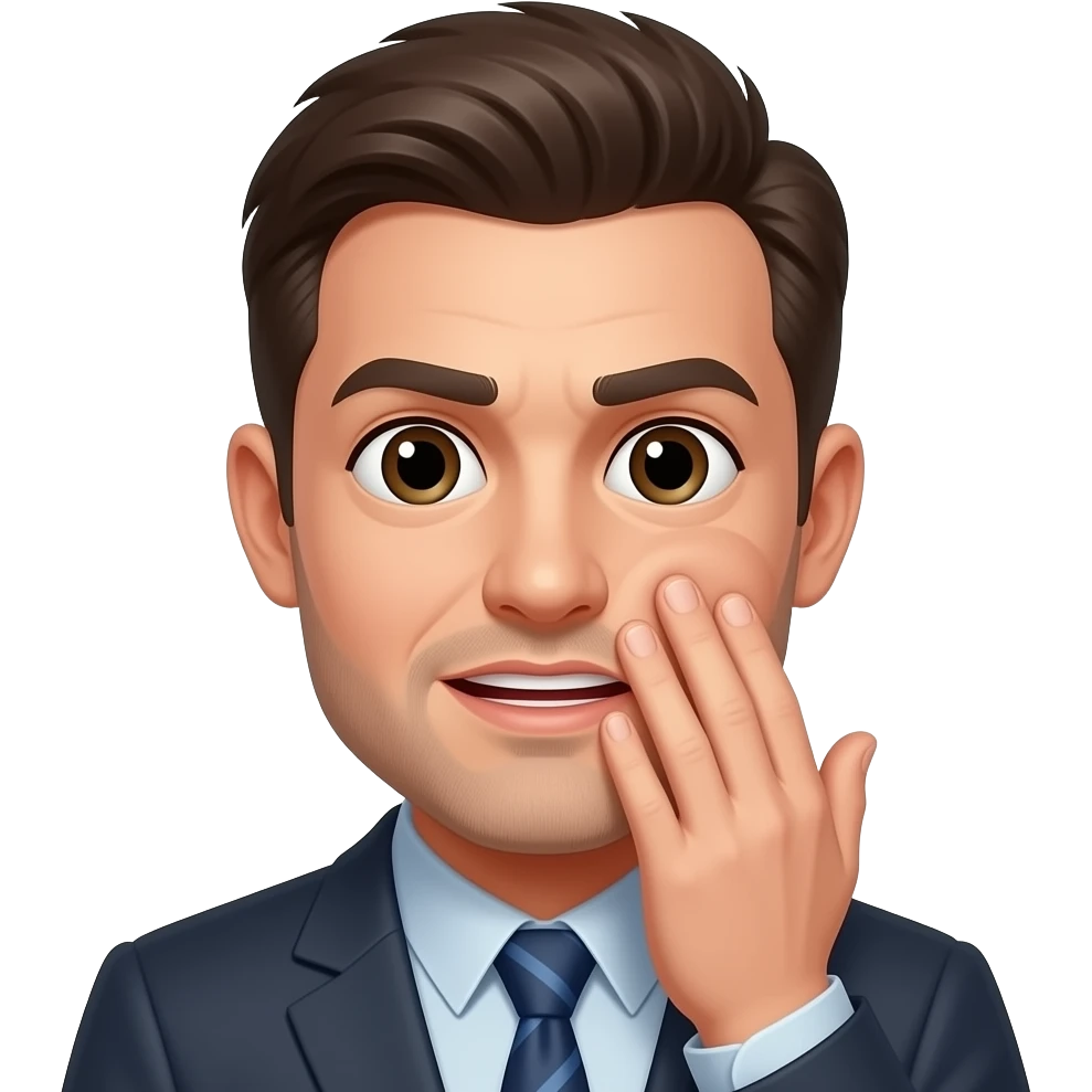 Man being slapped on the face emoji