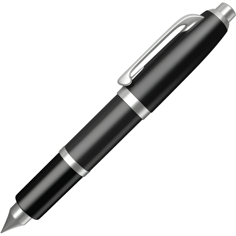 Black pen emoji