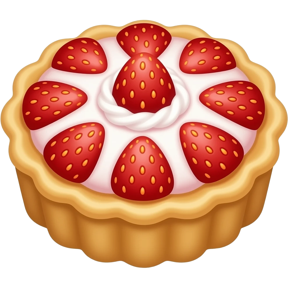 Whole Strawberry pie emoji