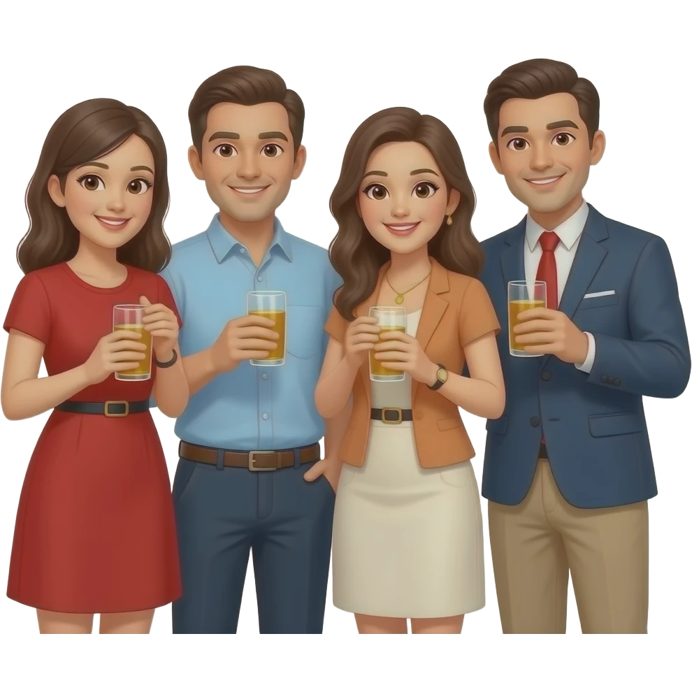 Group Drinking Hennessy emoji