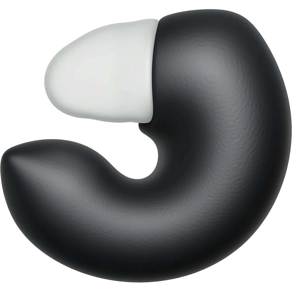 Big hung curved black penis emoji