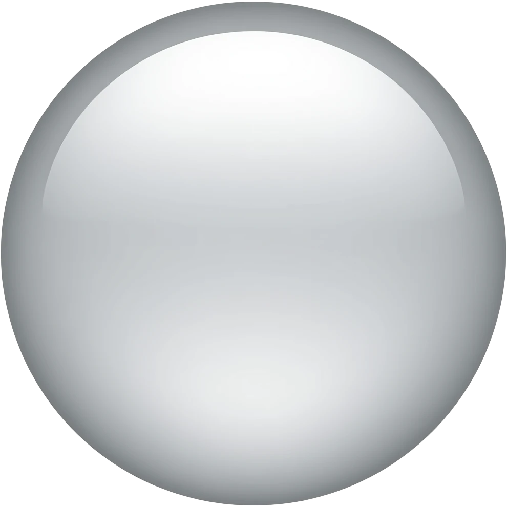 A silver circle emoji