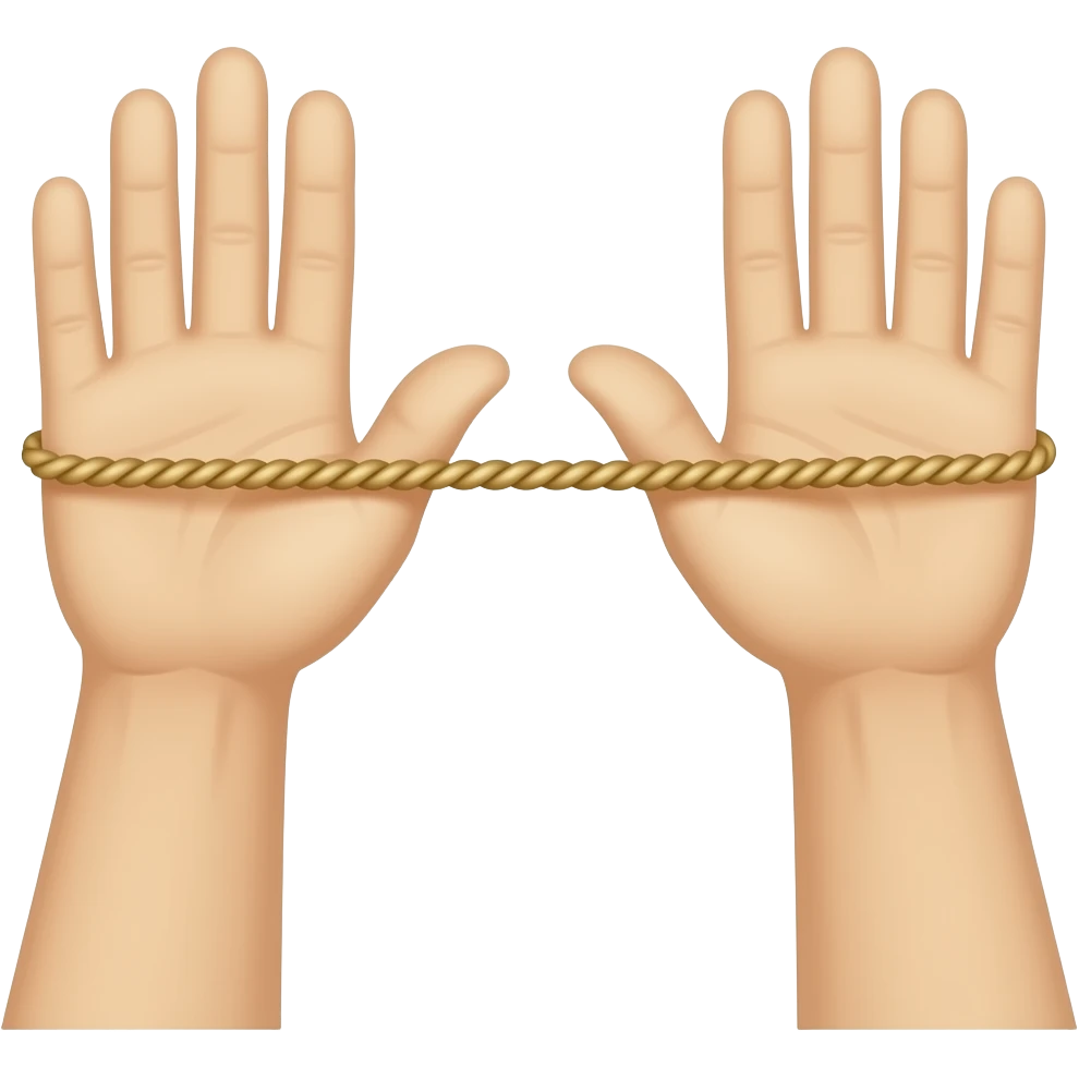 pulling a rope with hands emoji
