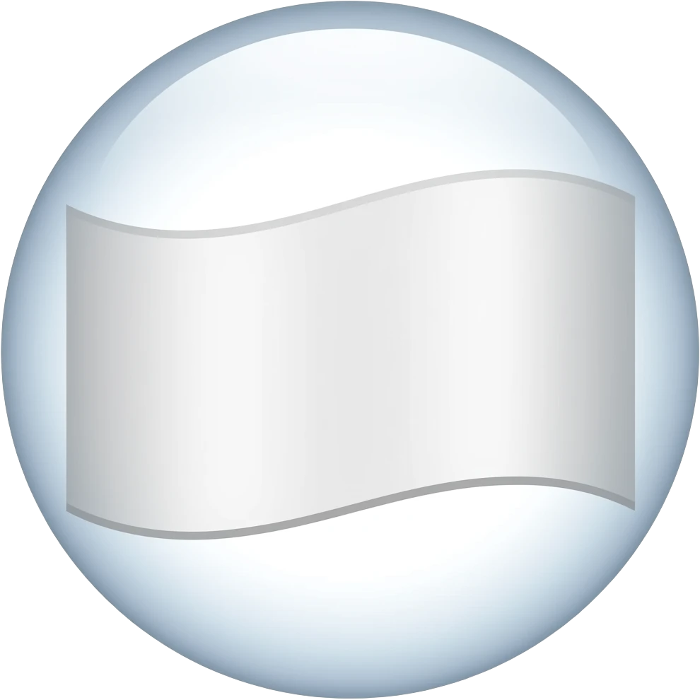 White flag with oval bubble on it emoji