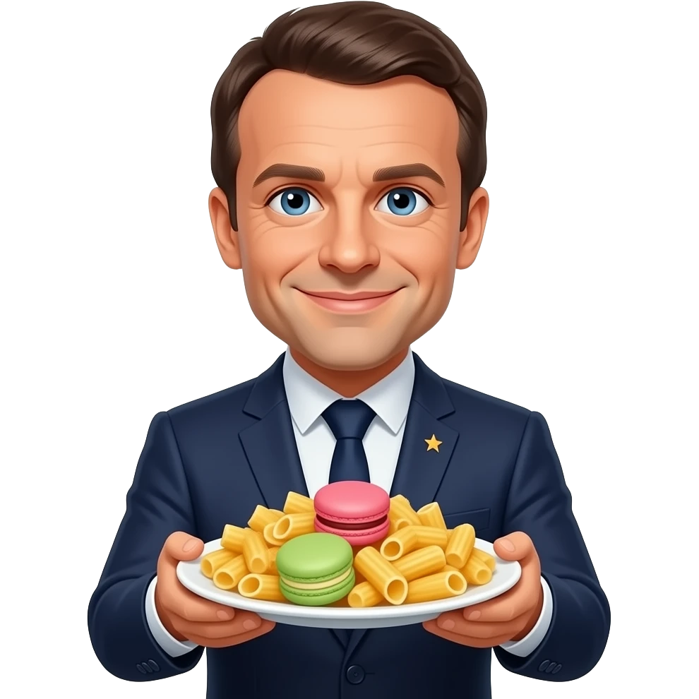 Emanuel Macron macaronis emoji