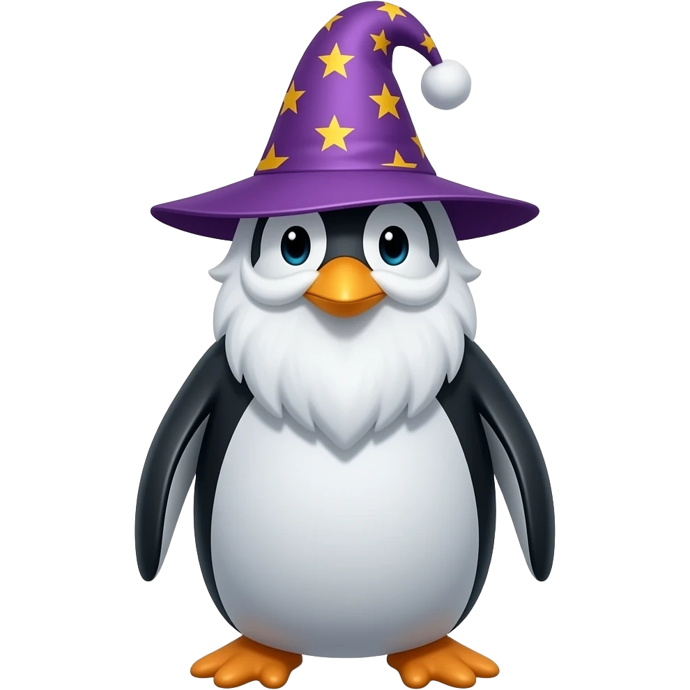 Penguin Wizard emoji