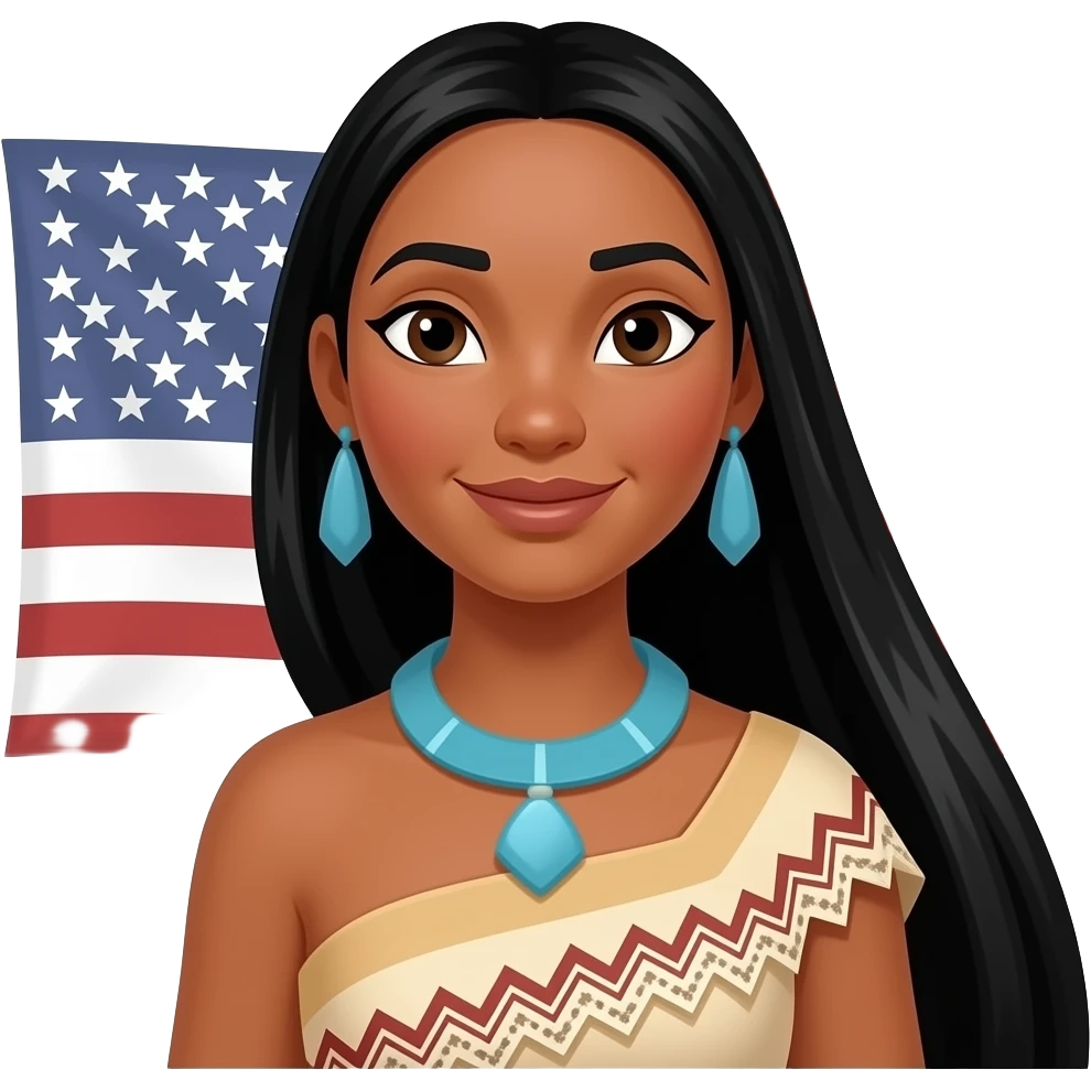 Native American flag that Pocahontas is emoji
