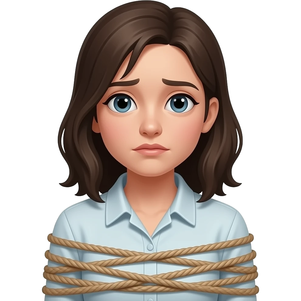 Женщина грустная связанная скованная emoji