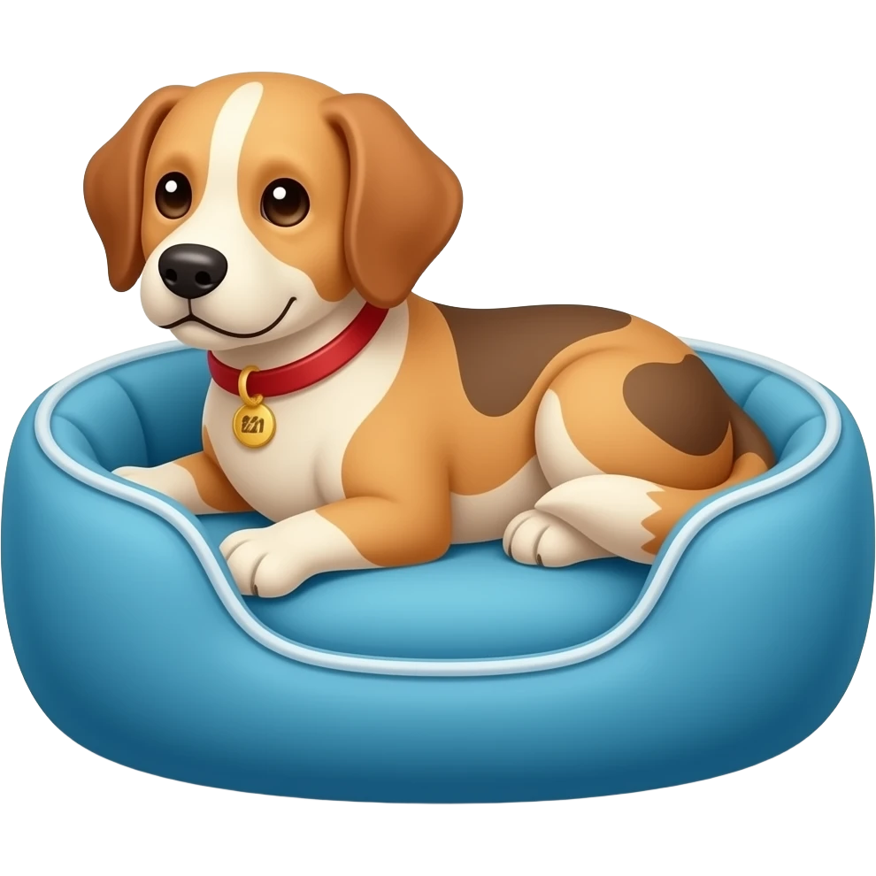 blue dog bed emoji