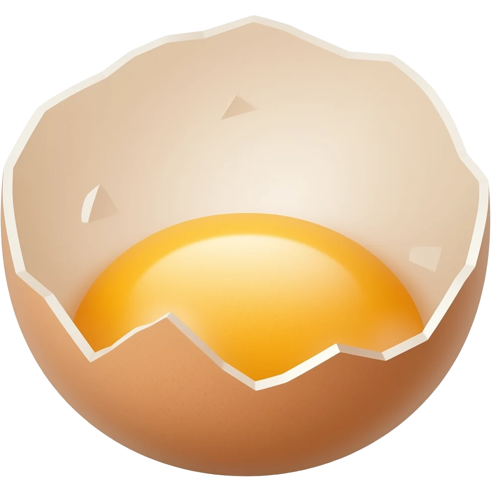 shattered eggshells, mostly shells emoji