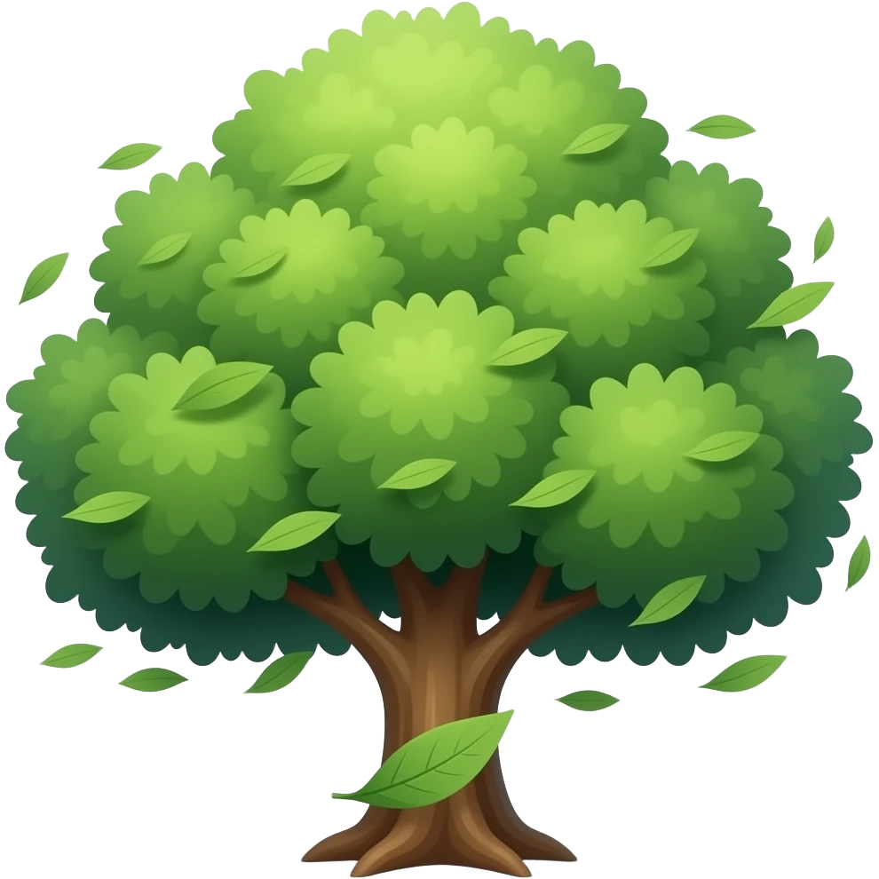 🌿🪾🌳 emoji