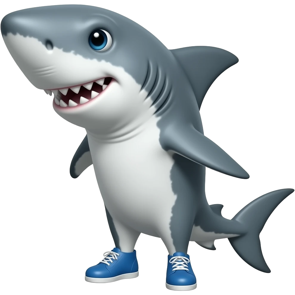Shark with  blueshoes emoji